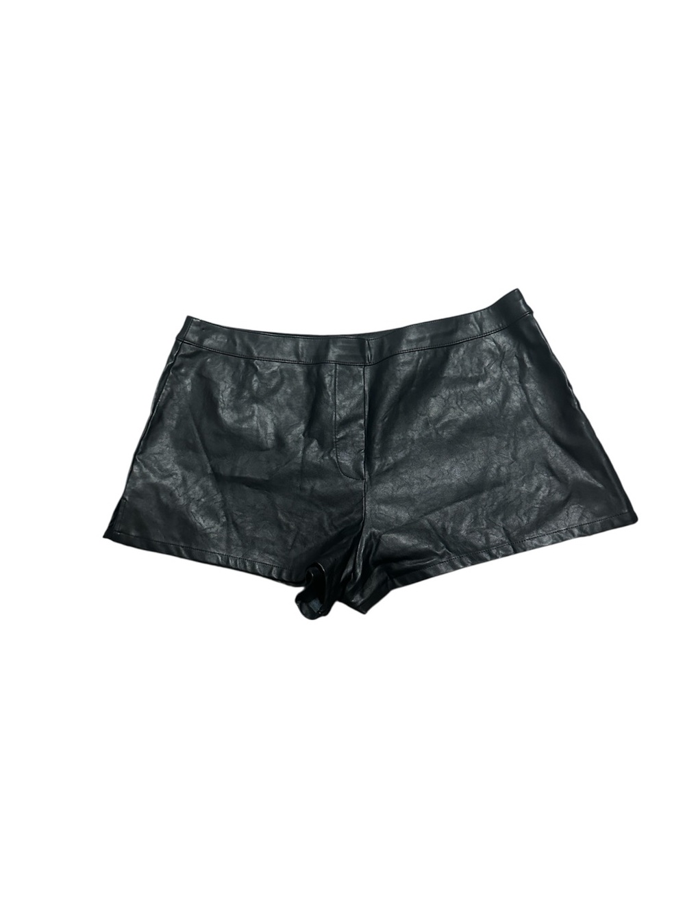 Victoria's Secret Black, Faux Leather Short Shorts